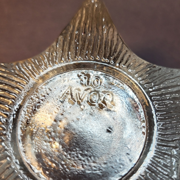 Avon Star Shape CANDLE HOLDER Starbright Textured Heavy Glass Tea Light Votive - Picture 6 of 12